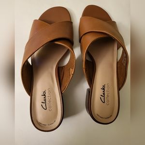 Clarks Caroleigh Erin Tan Leather size 8W